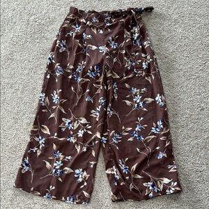 Sienna Sky Brown and Blue Wide Leg Pants